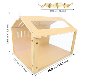Jaula de hámster de madera de lujo chino para mascotas con accesorios de patrón sólido <span class=keywords><strong>Jaulas</strong></span> Para hámster - Product Image 4