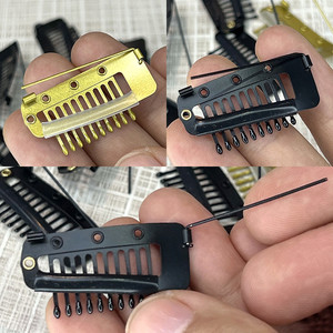 Vente en gros DIY extension de cheveux en acier inoxydable Clips en forme de <span class=keywords><strong>U</strong></span> Clips pour perruque Clips pour postiche Accessoires pour perruques Clips - Product Image 4