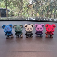 Accessoires de voiture Pendentif Original Cartoon Tide Cool Gradient Ornament Bear Doll Car Decoration Aromatherapy