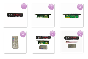 JK6836D Wireless <strong>Bluetooth</strong> 5.0 MP3 WMA <strong>Decoder</strong> Board Car Audio USB TF FM Radio Module Color Screen MP3 Player Module - Product Image 5