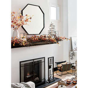 <span class=keywords><strong>Espejo</strong></span> <span class=keywords><strong>octagonal</strong></span> geométrico negro con marco de Metal montado en la pared moderno - Product Image 3