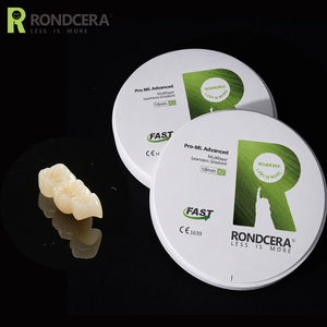 Disco in Zirconia Avanzato ad Alta Resistenza Rondcera per Sinterizzazione Rapida in 6,5 Ore, Corone a Contorno Completo, Massima Stabilità, Blocco in Zirconia - Product Image 2