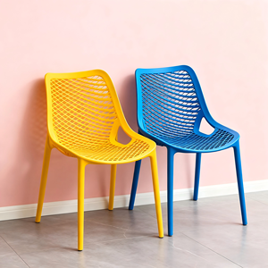 Usine En Gros Moderne En Plastique <span class=keywords><strong>Chaise</strong></span> De Loisirs Grille Creuse <span class=keywords><strong>Chaise</strong></span> Légère Confortable Empilable pour La Maison Et L'usage Commercial - Product Image 6