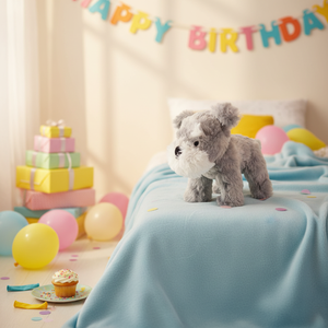 Peluche di Lusso per Cani da 10 Pollici, Super Morbido, Grigio, Imbottito in Cotone PP, Materiale in Poliestere, Stampa Digitale, Regali di Compleanno NYFY-1245 MOQ 100 - Product Image 3