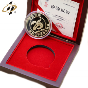 Shuanghua Factoryダイレクトメイドカスタムロゴ2d3Dゴールドメッキメタルカンパニーアニバーサリーお土産コインギフトボックスパッケージ付き - Product Image 4