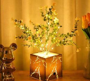 Lampe de nuit LED décorative en forme de pot de fleurs, ambiance lumineuse, rose, tournesol, marguerite, arbre - Product Image 1