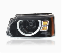 Phare avant modifié pour Range Rover Sport 2010-2013, style Defender, avec lentille LED et feux de jour, ensemble de phares de voiture amélioré
