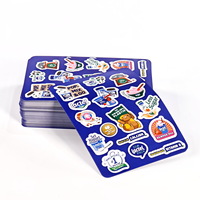 Lembar Stiker Kustom Vinyl Tahan Air Die Cut Label Stiker Lembar Logo Personalisasi Kartun Anak-anak Hewan Unicorn Hadiah Pesta
