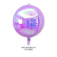 MTF Vente en gros de ballons de fête d'anniversaire ronds de 50 pouces, ballons colorés à l'hélium, ballons géants 3D, ballons en feuille d'aluminium 3D