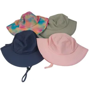 Venda quente Proteção Solar Chapéu UPF 50 + Crianças Verão Chapéus Pescoço Proteção Nylon Hat