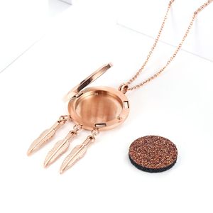 Grande variété de pendentifs diffuseurs d'aromathérapie en acier inoxydable 316L |   Collier à l'huile essentielle avec motif Mandala attrape-rêves - Product Image 5