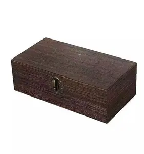 木制储物盒，装饰礼品盒胸部记忆盒婴儿纪念品盒，黑色储物盒