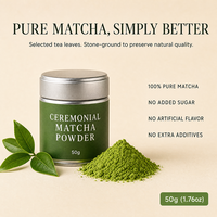 Poudre de Matcha Pure en Sachets Individuels Portables – À Stocker dans un Endroit Sec et Ventilé – Idéal pour les Voyages, le Bureau et les Boissons Nomades