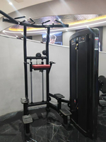Máquina de Gimnasio Comercial de Alta Resistencia Brightway: Máquina Asistida para Dominadas, Selectorizada, para Entrenamiento de Fuerza Sentado, con Asistencia para Dips