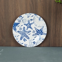 Service de table en porcelaine 18 pièces, magnifique motif floral, assiettes avec impression par tampon