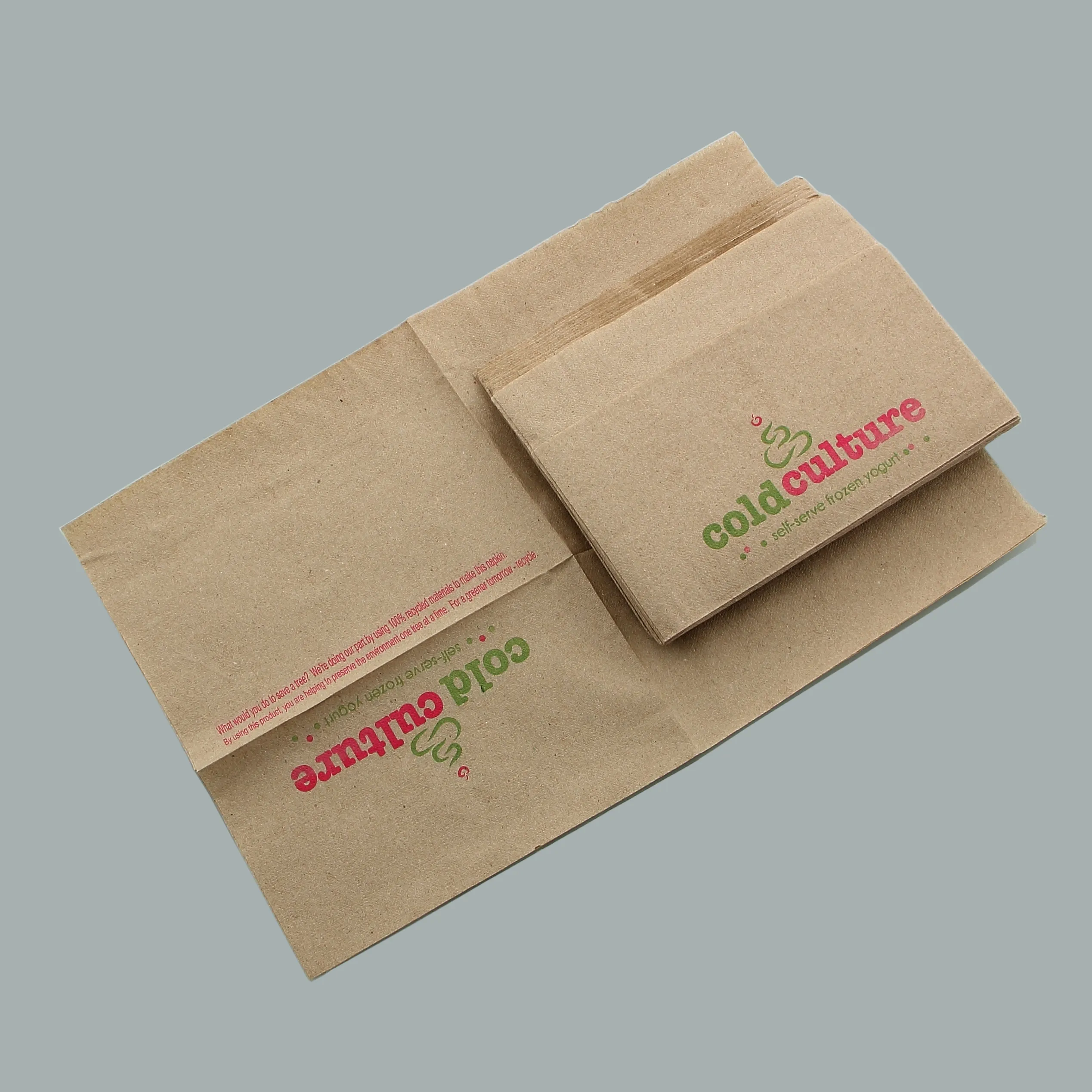 Natural color paper napkin Brown napkin paper Brown bamboo paper napkin Food safe quality