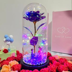 Rosa Decorativa con Luce LED Romantica, Rosa Artificiale Perfetta in Cupola per <span class=keywords><strong>Regali</strong></span> <span class=keywords><strong>Festa</strong></span> <span class=keywords><strong>della</strong></span> <span class=keywords><strong>Mamma</strong></span>, Matrimoni, San Valentino - Product Image 3