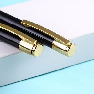Slim Gloss Piano Lacquer Twist Metal <b>Ballpoint</b> <b>Pen</b> With Full Gold Plated Trim, Rotating Signature <b>Pen</b> Custom Logo - Product Image 5