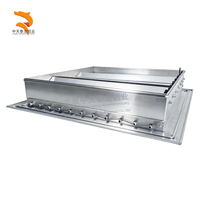 Vanne de régulation d'air à lamelles monocouche en alliage d'aluminium carrée moderne pour climatisation centrale, réglable au plafond