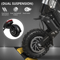 Scooter Eléctrico Todoterreno para Adultos, 2400W, Motor Dual, 48V, 20.8Ah, Batería Extraíble, Entrega Local en EE. UU., Alemania y Reino Unido