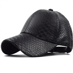 Gorra de Béisbol de Piel de Serpiente, Unisex, Estilo Casual, Ajustable con Cierre a Presión - Product Image 1