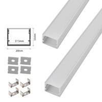 Profilé en aluminium anodisé en T pour éclairage LED encastré dans les cloisons sèches, montage en surface, lumière du jour 6000K, dimmable