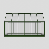 Évents de toit réglables en polycarbonate avec cadre métallique écologique Portes coulissantes faciles à assembler Serre de pépinière en aluminium