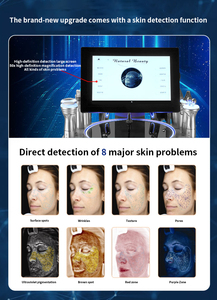 Appareil Hydrofacial 9-en-1 sur pied avec prise US, équipement professionnel de salon pour l'analyse de la peau et la technologie de <span class=keywords><strong>jet</strong></span> d'oxygène Hydra - Product Image 3