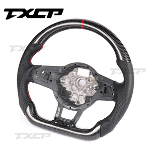 Volante Sportivo Completo in Fibra di Carbonio TXCP per <span class=keywords><strong>Volkswagen</strong></span> MK7 Golf 6 MK6 MK5 Polo CC Golf 7 R Passat-R-Line Upgrade - Product Image 3