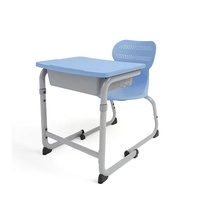 Meubles de classe standard pour enfants, table d'étude individuelle réglable, ensemble bureau et chaise pour élèves du primaire
