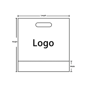 Sac <span class=keywords><strong>de</strong></span> courses en PE transparent avec soufflet <span class=keywords><strong>de</strong></span> fond, imperméable, avec poignées, pour boulangerie et vente au détail, personnalisable avec logo - Product Image 5