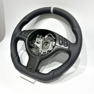 Para <span class=keywords><strong>E46</strong></span> M5 3 radios de cuero con cubierta de <span class=keywords><strong>volante</strong></span> deportivo mate para modelos E92/E90/E91/<span class=keywords><strong>E46</strong></span>/E81/E84-Calidad negra directa de fábrica - Product Image 4