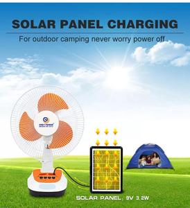 Solar Ac Pedestal Rechargeable Fan 12 Inch <b>Outdoor</b> Standing Fans With USB Port for Turkey Dubai Africa Arab Household EP-3212 Re - Product Image 5
