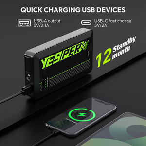 Yesper Armor <span class=keywords><strong>Mini</strong></span> дешевая цена 1500A пиковый ток портативный JumpStart с 8000 мАч Power Bank стартер прыжок для мотоцикла - Product Image 5