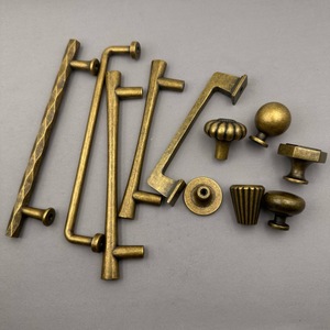 Popular Zinc Alloy Modern Distressed Bronze Solid Durable <b>Cabinet</b> Door Drawer <b>Knob</b> Single Double Hole Furniture Wardrobe Handle - Product Image 2