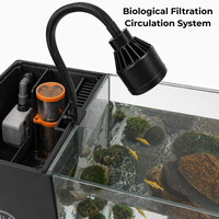 Nouveau style 2026 – Petit aquarium de salon en verre ultra-blanc tout-en-un avec filtre latéral pour poissons rouges