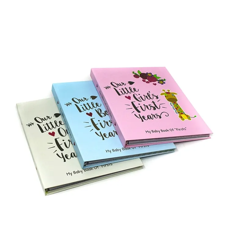 كتاب الذاكرة الملون بغلاف قوي مخصص للأطفال كتاب بطاولة القهوة مطبوع ومخصص كتاب نموذج سجلايات الطفل
