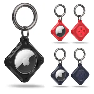 for Airtags Silicone Case with Keychain, Anti-Lost TPU Protective Cover for Apple Airtag Key Finder Tracker Pet Dog Collar Bags