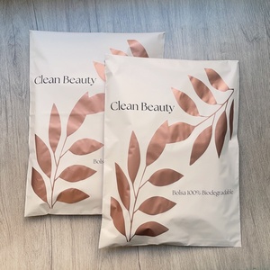 Sacs d'expédition en plastique biodégradable de luxe avec logo personnalisé imprimé, finition mate pêche, résistants aux déchirures, pour vêtements, chaussures, fourrures et chaussettes - Product Image 2