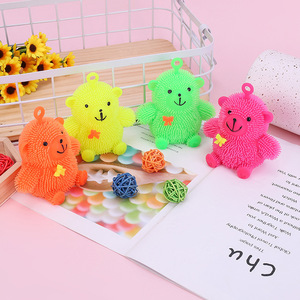 2025 Cartoon <b>Cute</b> Elastic Light-emitting Toys Queen <b>Cute</b> <b>Bear</b> LED Flash Vent Ball Factory Direct Selling Extrusion Toys - Product Image 3
