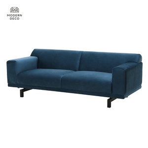 De alta calidad sofá de terciopelo azul <span class=keywords><strong>muebles</strong></span> tapizados de 3 plazas samt divano de terciopelo canap moderno hui zhou moderno deco - Product Image 4