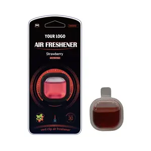 Strawberry Flavor Refill Essential Oil Liquid Perfume Air Diffuser Vent Clip Car Air Freshener Up To 30 Days