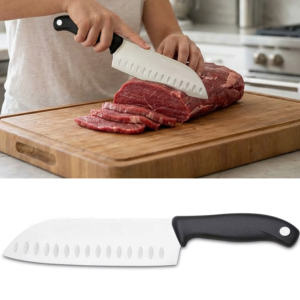 Juego de 3 <span class=keywords><strong>Cuchillos</strong></span> EVO Carnations <span class=keywords><strong>para</strong></span> Verduras, 9 cm, Cuchillo Santoku de 13.5 cm, Acero Inoxidable, Mango de PP, Ligero, Duradero, Forjado - Product Image 2