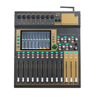 Console de mixage numérique sans fil professionnelle 12/16 canaux avec écran tactile de 7 pouces, processeur audio 16 DSP, sortie AUX