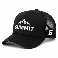 Casquette Trucker Ajustable à Visière Pré-courbée Noire et Blanche, Taille Unique, Vente en Gros, Cadeau Promotionnel, Fabrication Directe Usine, Marque Privée OEM ODM