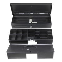 Tiroir-caisse métallique compact GSAN 170 mm à ouverture par le haut pour comptoirs de caisse