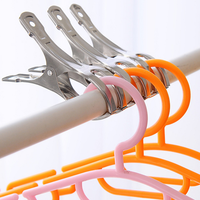 Pinces à linge en acier inoxydable multi-tailles, sûres pour les tissus |   Clips à ressorts renforcés épais |   Attache coupe-vent pour le séchage des chaussettes matelassées