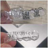 Machine de marquage laser à UV 36 w, pour aligneurs dentaires transparents en résine plastique, machine de gravure