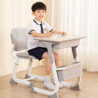 Ensemble bureau et chaise ergonomiques pour enfants, réglables en hauteur, table d'école pour étudiants avec tiroir pour la maison et la salle de classe