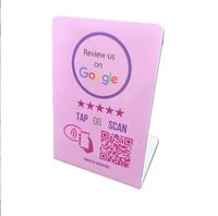 Toptan NFC Google İnceleme Kartı Standı Özel Logo QR Kodlu Akıllı İnceleme Ekranı Yerel İşletmeler Mağaza Restoran Salon için
